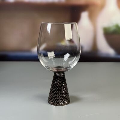 Electroplate Diamond Base Wine Glass Set