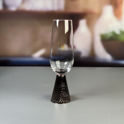 Electroplate Diamond Base Wine Glass Set