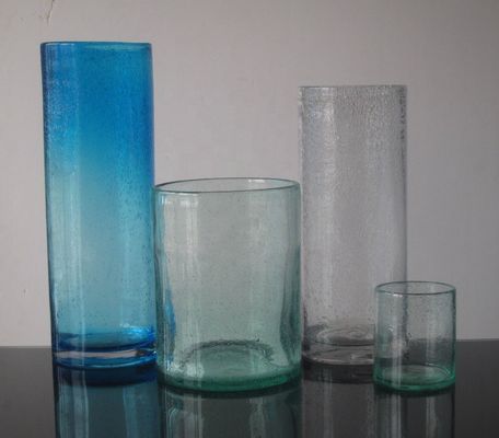 Handmade Thick Wall Solid Color Decorative Glass Vase