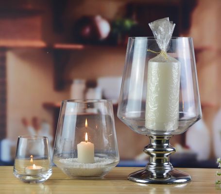 Handblown Vintage Tall Crystal Vases For Centerpieces