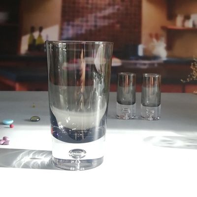 Grey Color Air Bubble Bottom Unique Cocktail Glasses . Bohemian Drinking Glasses