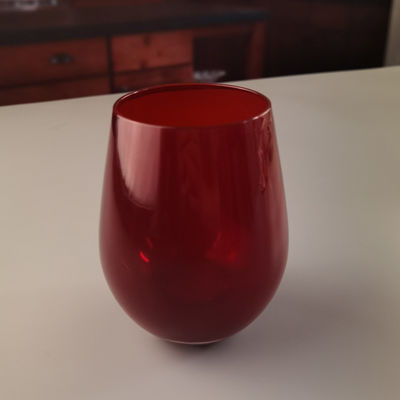 Lead Free Stemless Crystal Wine Glass Handblown 550ml