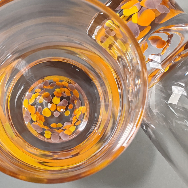 ποιότητας Κρυστάλλινο γυαλί χειροποίητο κονφέτι διακοσμητικό DOF γυαλί Tumbler γυαλιά νερού Μεξικό ροκ γυαλί ποτήρι γάμο πάρτι δώρο κρασί εργοστάσιο