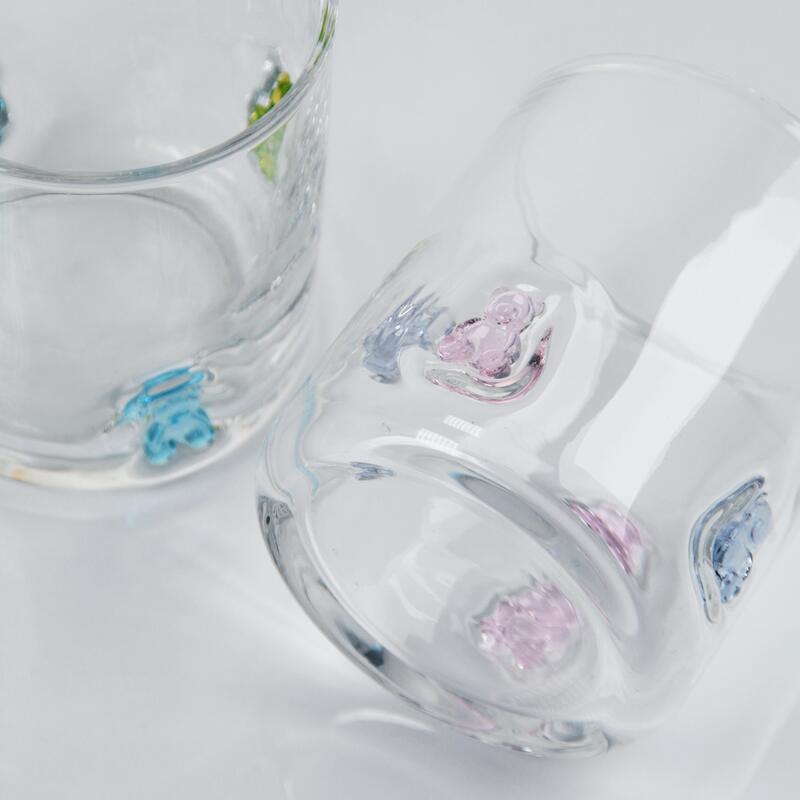 ποιότητας Γυάλινο Κουπάκι Gummy Bear Φυσητό στο Χέρι, 400ml Διαφανές Ποτήρι με Χαριτωμένο Πολύχρωμο Αρκουδάκι, Διασκεδαστικό Ποτήρι ουίσκι ή χυμού για Παιδιά και Ενήλικες, Χαριτωμένο Δώρο για Μπαρ εργοστάσιο