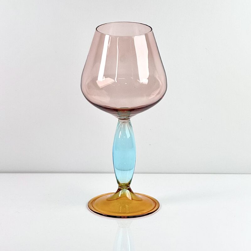 Ποιότητα Hand-Blown Gradient Color Borosilicate Wine Glasses, Multi-Color Artistic Stem Goblets for Wine, Cocktail, Home Bar & Party Decor εργοστάσιο