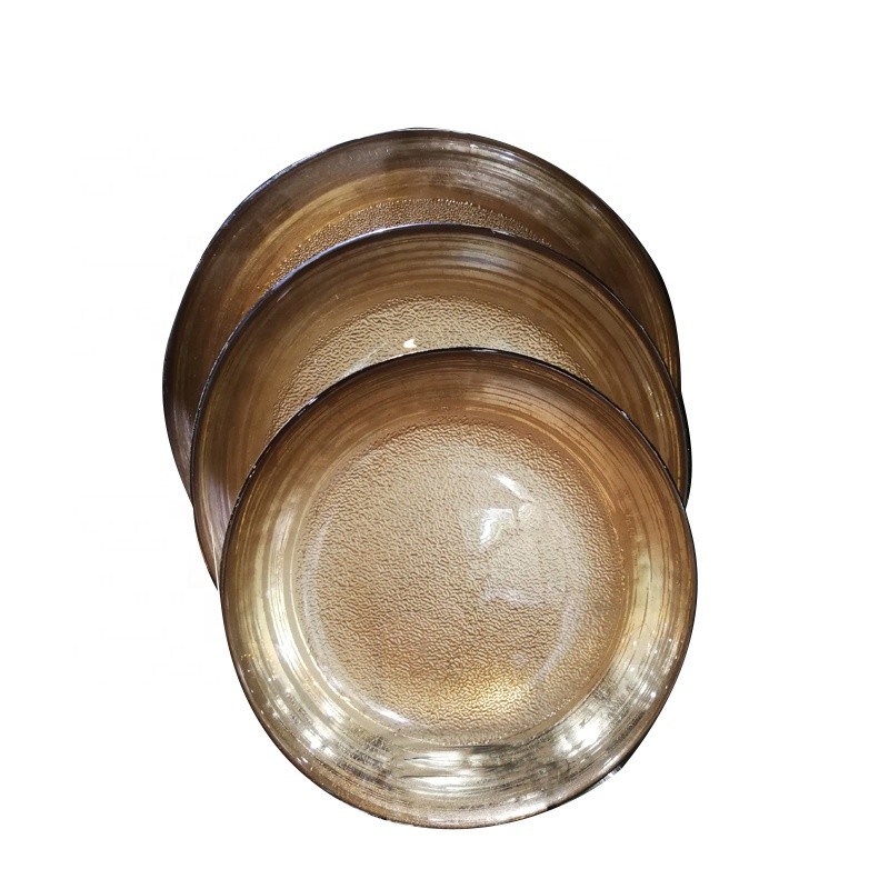 ποιότητας Χρυσό χρώμα επιδόρπιο γυάλινες πλάκες φόρτισης, διακοσμητικές πλάκες φόρτισης για γάμο εργοστάσιο