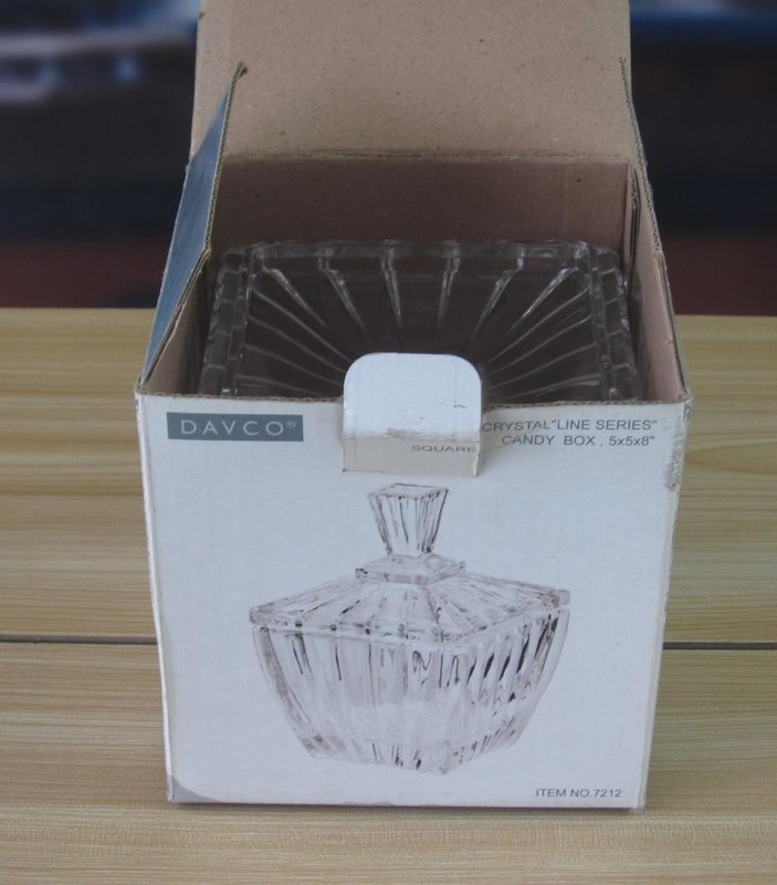 ποιότητας Τετράγωνες οπτικές λωρίδες γυάλινα δοχεία αποθήκευσης για γλυκά εργοστάσιο