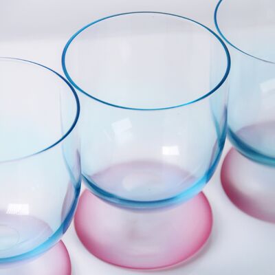 ποιότητας Handblown Crystal Wine Glass Goblet with Two-color Gradient and Frosted Base for 300ml Wine Cocktail & Home Decor εργοστάσιο