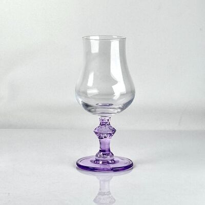 ποιότητας 4‑Pack Vintage Purple Stem Wine Glasses, Assorted Shapes Clear Cup with Decorative Purple Stem, Handblown Glass Goblets for Wedding Party Home Tabletop Decoration εργοστάσιο