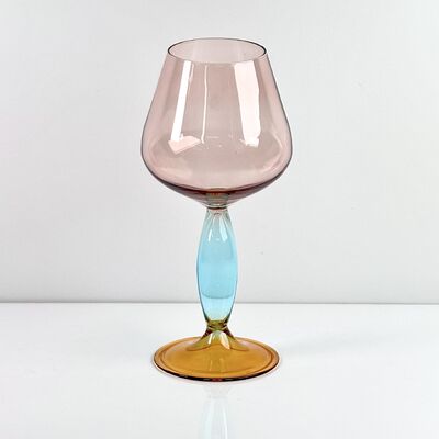 Ποιότητα Hand-Blown Gradient Color Borosilicate Wine Glasses, Multi-Color Artistic Stem Goblets for Wine, Cocktail, Home Bar & Party Decor εργοστάσιο
