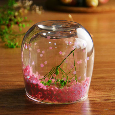 ποιότητας Προσαρμοσμένα διπλό τοίχωμα γυαλί καφέ ποτήρι διακοσμητικό λάμψη Tumbler ποτήρια εργοστάσιο