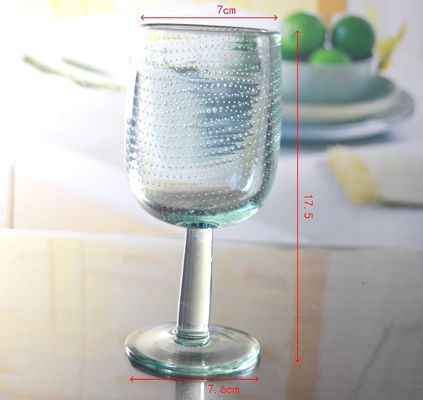 ποιότητας Φυσικό χρώμα παχύ τοίχος 11oz Βίντεζ Κρυστάλλινα Κύπελλα με φυσαλίδες εργοστάσιο