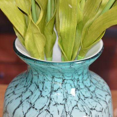 ποιότητας Ανατολικό χρώμα μαρμάρινο διακοσμητικό γυάλινο βάζο, ψηλά κεντρικά βάζα για Hotle εργοστάσιο