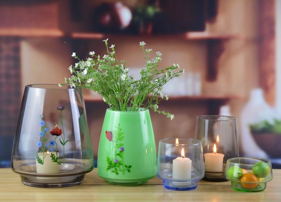 ποιότητας Χειροκίνητα φτιαγμένα ψηλά κρυστάλλινα βάζα για κεντρικά αντικείμενα εργοστάσιο