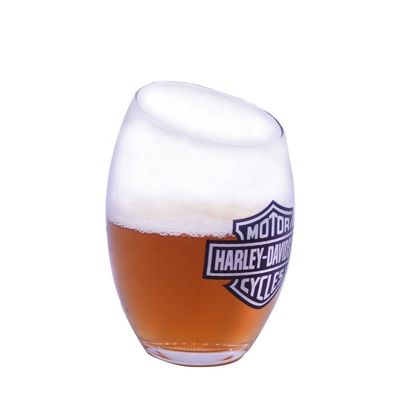 ποιότητας Κουρδισμένο Top 10oz χειροποίητο ποτήρι ουίσκι με έγχρωμο λογότυπο εργοστάσιο