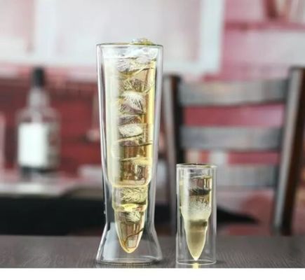 ποιότητας Σχήμα σφαίρας διπλό τοίχωμα 45 ml μοναδικά γυαλιά πυροβολισμού εργοστάσιο