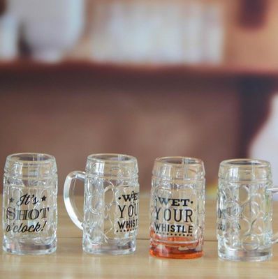 ποιότητας 2oz χρωματιστά κάτω μίνι γυαλιά για το παιχνίδι ποτών μπαρ εργοστάσιο