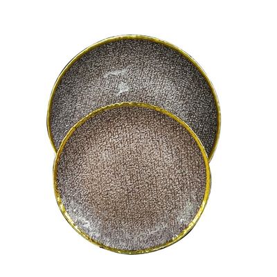 ποιότητας Χρυσό χρώμα επιδόρπιο γυάλινες πλάκες φόρτισης, διακοσμητικές πλάκες φόρτισης για γάμο εργοστάσιο