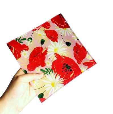 ποιότητας Ελαφρύ γυαλί χρώμα τυπωμένο τετράγωνο γυαλί πιάτο για το σπίτι εργοστάσιο