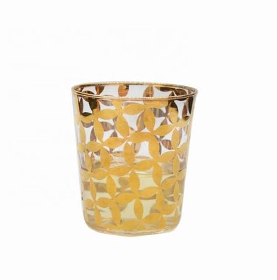 ποιότητας Χρυσή εκτύπωση High End Stemless Wine Glass Tumbler, Κρυστάλλινα Highball Glass εργοστάσιο