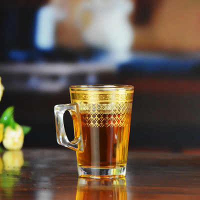 ποιότητας Χρυσά διακοσμημένα χρυσαφένια ποτήρια εργοστάσιο