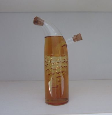 ποιότητας Διπλό στρώμα γυάλινο δοχείο σχήματος σταφυλιού με κάλυμμα για λάδι εργοστάσιο