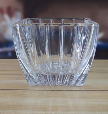 ποιότητας Τετράγωνες οπτικές λωρίδες γυάλινα δοχεία αποθήκευσης για γλυκά εργοστάσιο