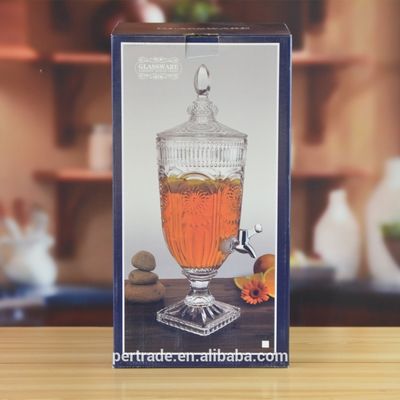 ποιότητας Βαθιά κομμένα χαραγμένα γυάλινα βάζα 5 λίτρων με καπάκι. εργοστάσιο