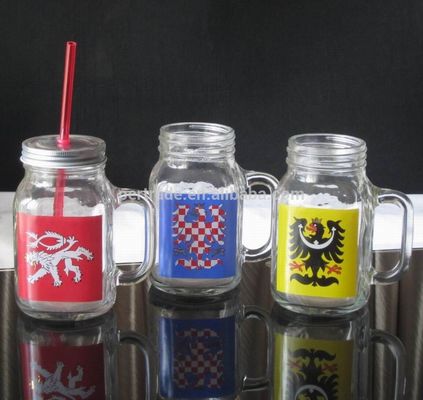 ποιότητας Χρωματιστά διαμάντια γραμματοσειρές Χειρογραφία γυάλινο δοχείο για κουζίνα εργοστάσιο