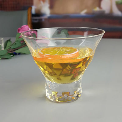 ποιότητας Κρυστάλλινα γυαλιά κοκτέιλ χωρίς μόλυβδο με σχεδιασμό οπτικών διαμαντιών εργοστάσιο