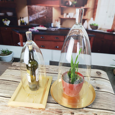 ποιότητας Διαφανές χωρίς μόλυβδο 21 ιντσών γυάλινος θόλος Cloche εργοστάσιο