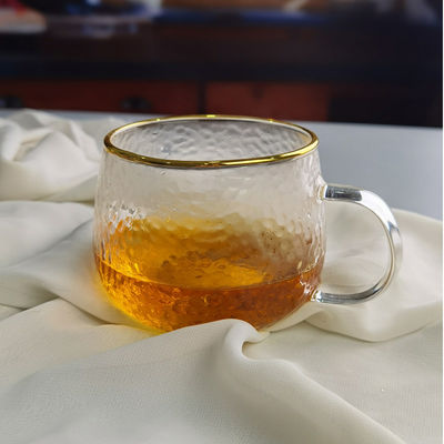 ποιότητας Borosilicate σφυρηλατημένη υφή Tumbler ποτήρια με χρυσό πέλμα εργοστάσιο