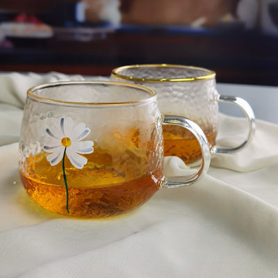 ποιότητας Borosilicate σφυρηλατημένη υφή Tumbler ποτήρια με χρυσό πέλμα εργοστάσιο